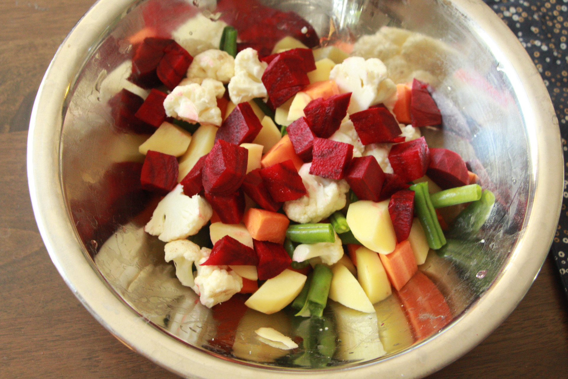 Vegetables for a cutlet